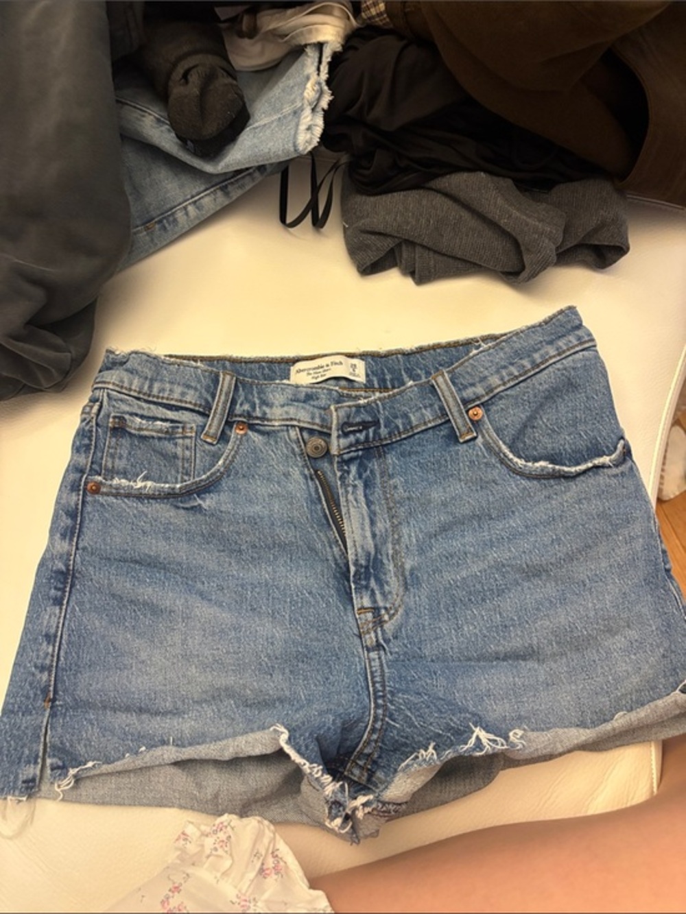 Abercrombie and fitch Light Wash Denim Cutoff Shorts